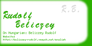 rudolf beliczey business card